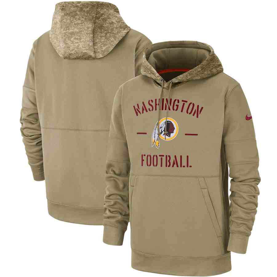 Men's Washington Football Team Nike Camo 2019 Salute To Service Therma Performance Pullover Hoodie
