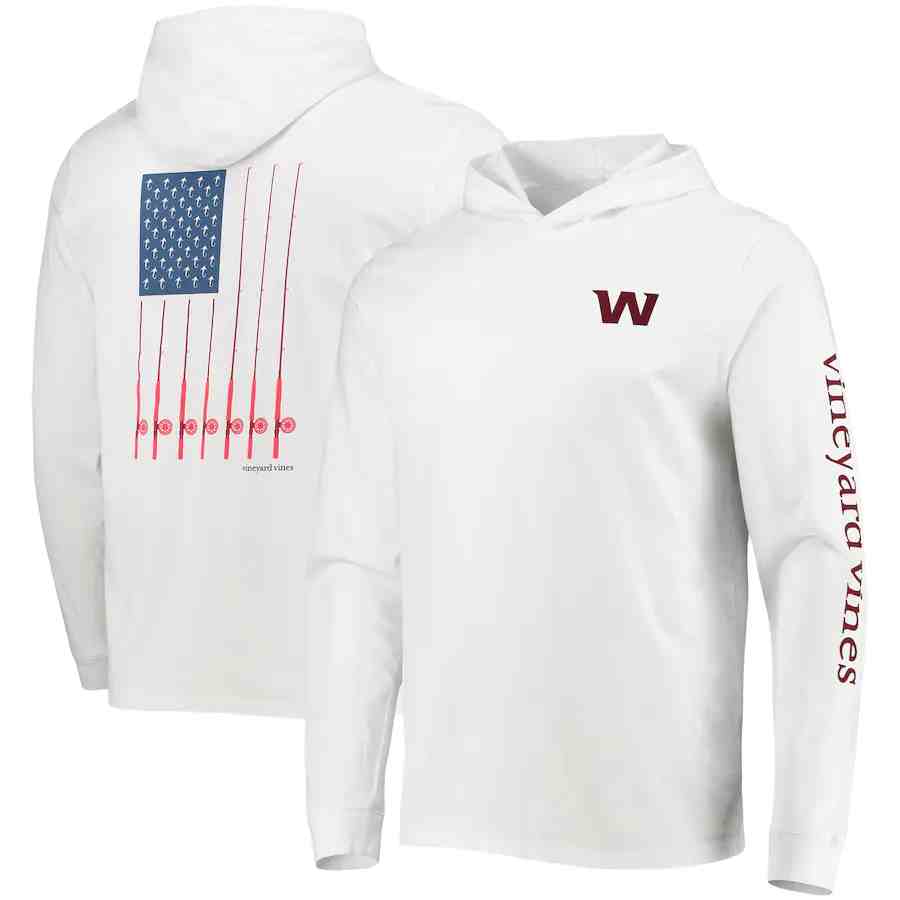 Men Washington Football Team  White Performance Pullover Hoodie