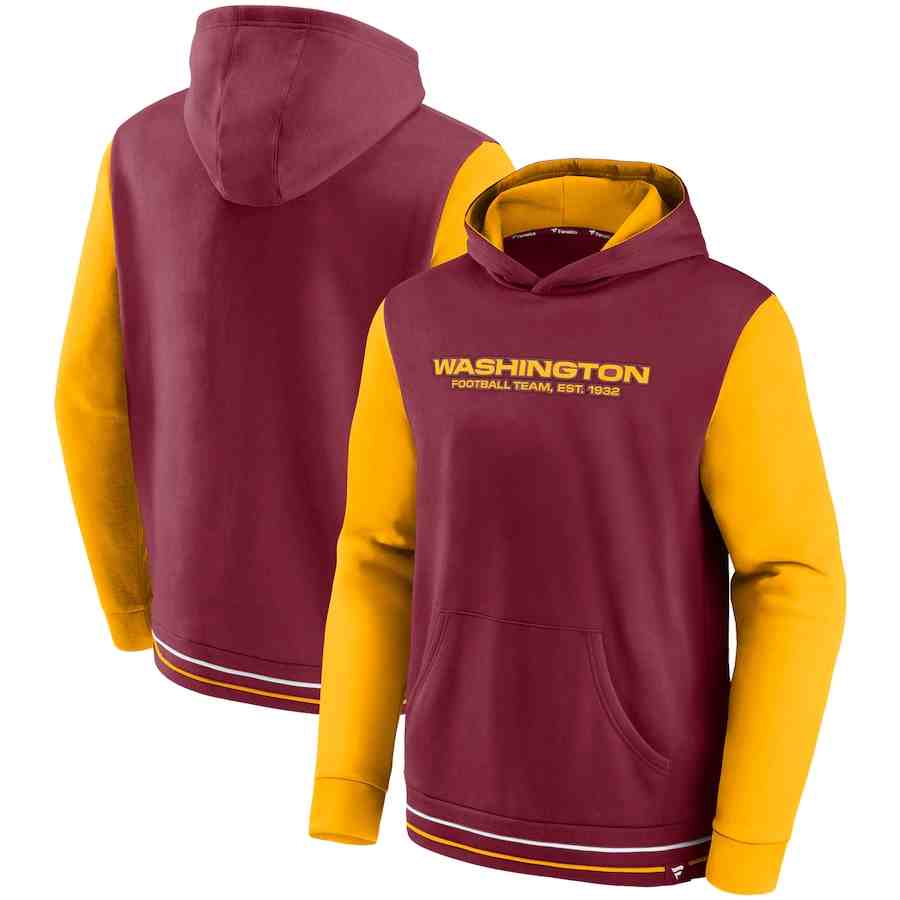 Washington Football Team Fanatics Branded Block Party Pullover Hoodie - Burgundy&Gold