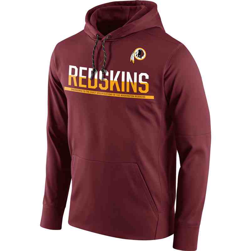 Men's Washington Redskins Nike Burgundy Sideline Circuit Pullover Performance Hoodie
