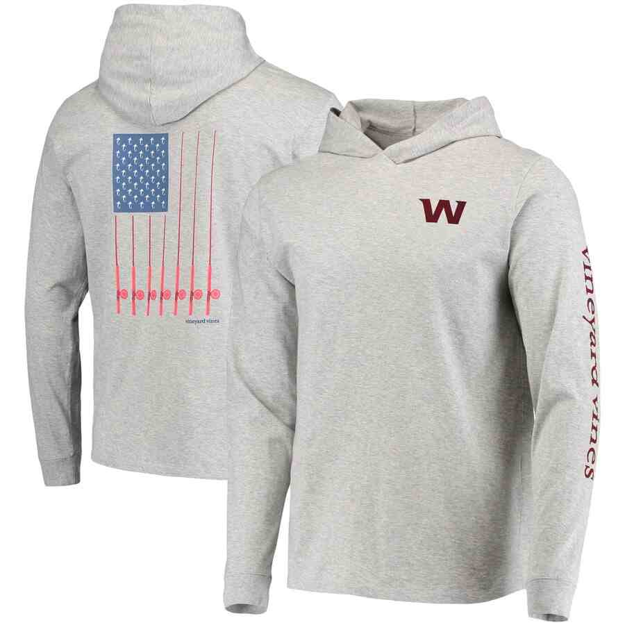 Men Washington Football Team  Grey Performance Pullover Hoodie