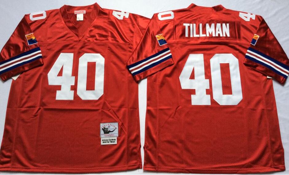 Men's Arizona Cardinals 40 Pat Tillman 2000 Throwback Red Jersey