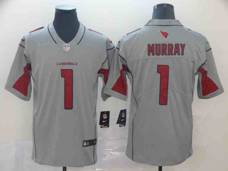 Nike Cardinals 1 Kyler Murray Silver Inverted Legend Jersey
