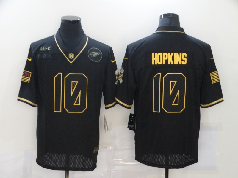 Nike Cardinals Cardinals 10 DeAndre Hopkins Black Gold 2020 Salute To Service Limited Jersey