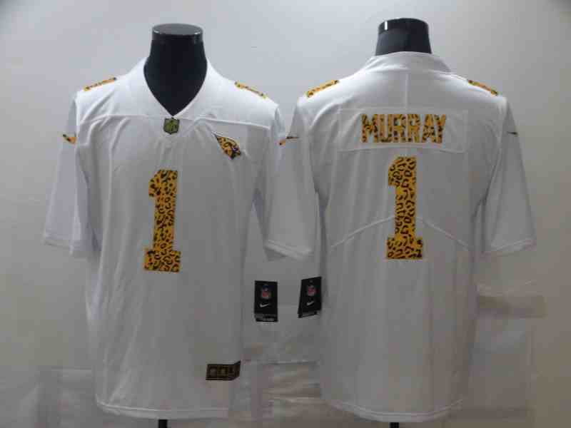 Men's Arizona Cardinals 1 Kyler Murray White Leopard Vapor Untouchable Limited Jersey