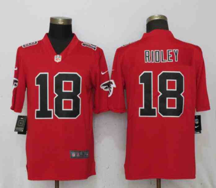 Nike Falcons 18 Calvin Ridley Red Color Rush Limited Jersey