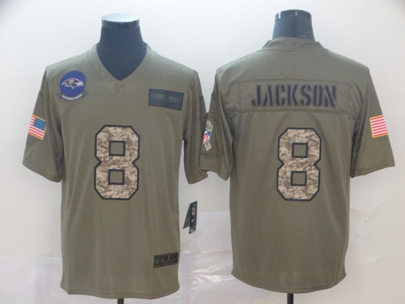 Nike Ravens 8 Lamar Jackson Navy Camo 2019 Salute To Service Limited Jersey