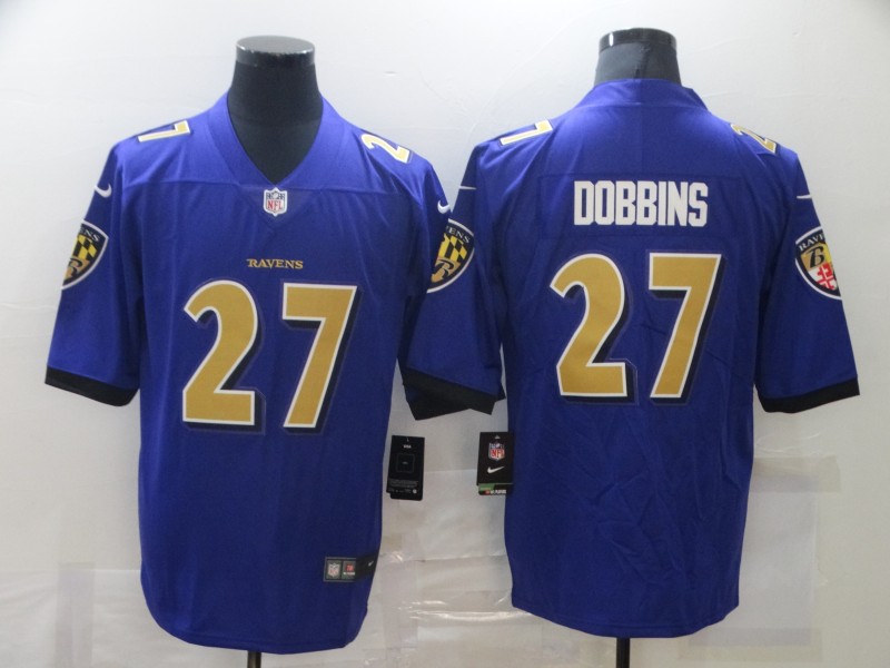 Nike Ravens 27 J.K. Dobbins Purple Vapor Untouchable Limited Jersey