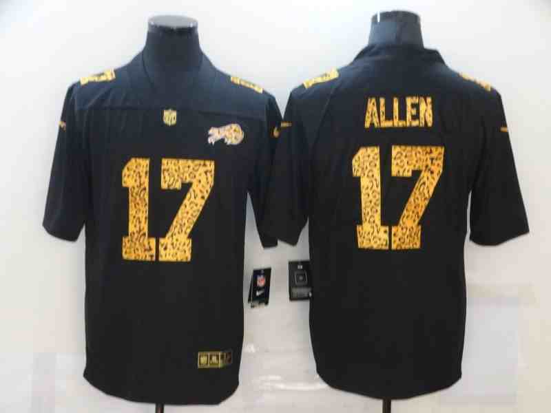 Nike Bills 17 Josh Allen Black Leopard Vapor Untouchable Limited Jersey
