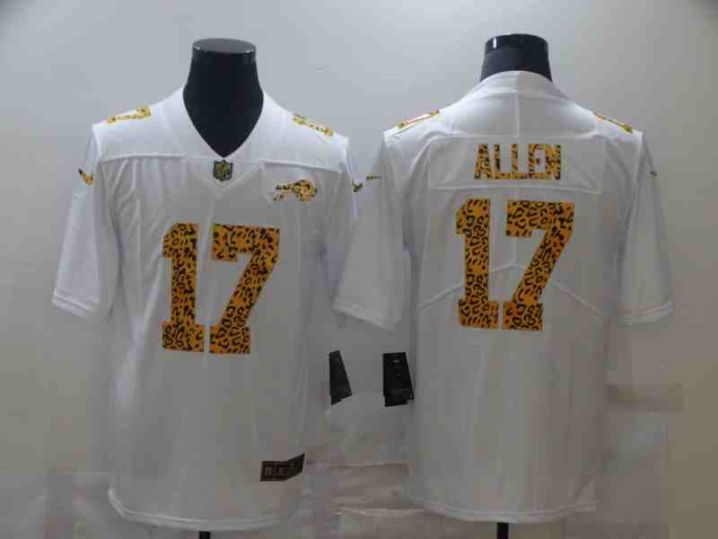 Nike Bills 17 Josh Allen WhiteLeopard Vapor Untouchable Limited Jersey