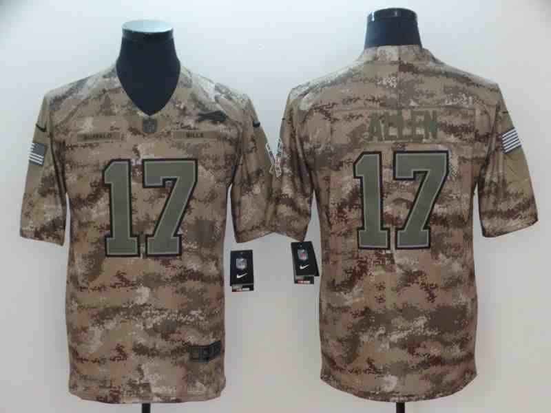 Nike Bills 17 Josh Allen Camo Salute To Service Limited Jersey