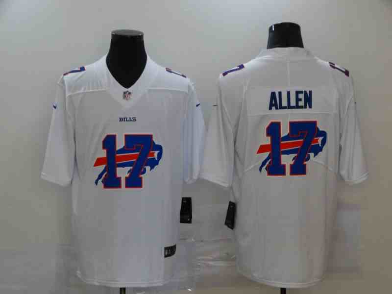 Nike Bills 17 Josh Allen White Shadow Logo Limited Jersey