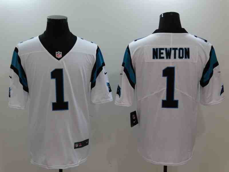 Nike Panthers 1 Cam Newton White Vapor Untouchable Player Limited Jersey