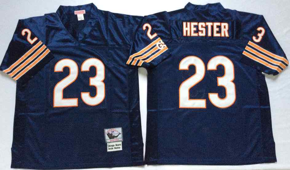 Men's Chicago Bears 23 Devin Hester Throwback Navy Blue Jersey