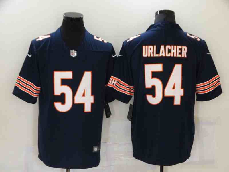 Nike Bears 54 Brian Urlacher Navy Blue Team Color Mens Stitched NFL Vapor Untouchable Limited Jersey