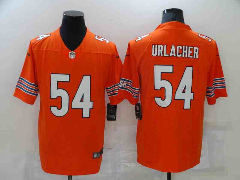 Nike Bears 54 Brian Urlacher Orange Mens Stitched NFL Limited Rush Jersey