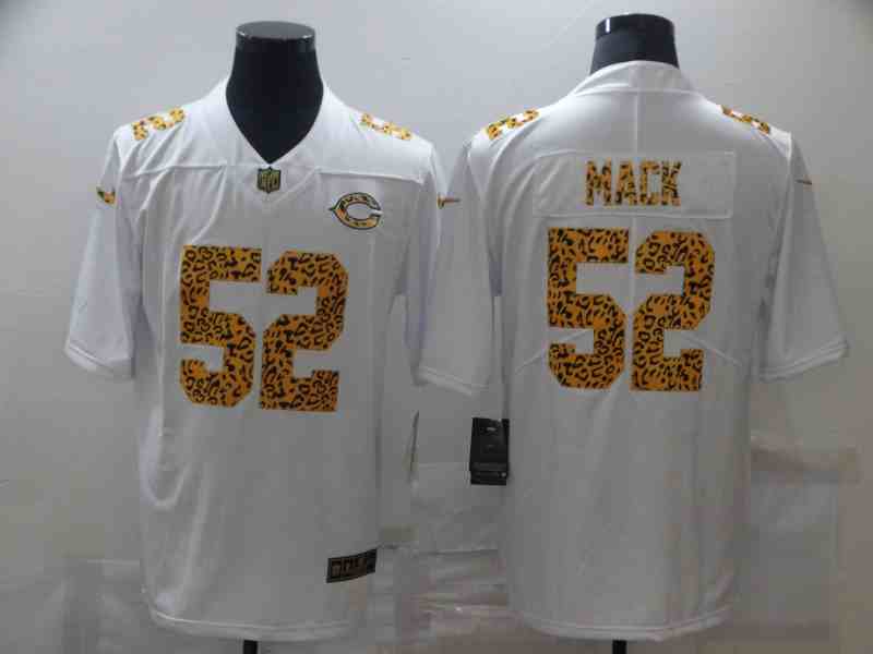 Nike Bears 52 Khalil Mack white Leopard Vapor Untouchable Limited Jersey