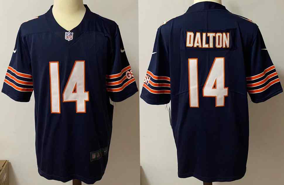 Nike Bears 14 Andy Dalton Navy NFL Draft Vapor Untouchable Limited Jersey