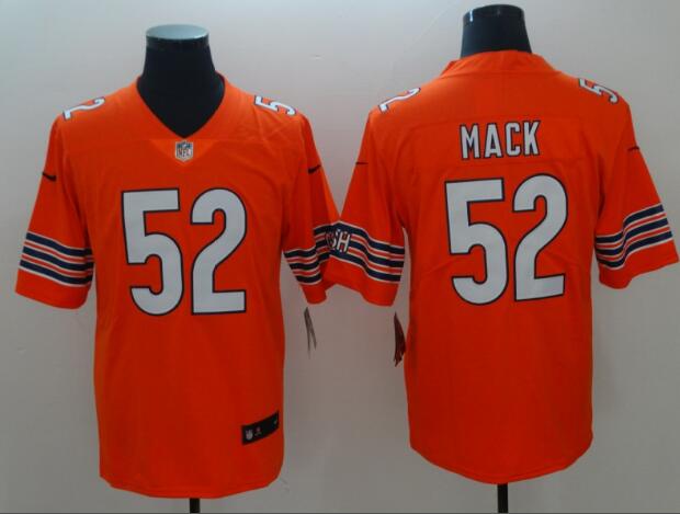 Nike Bears 52 Khalil Mack Orange Men's Stitched NFL Limited Rush Jersey