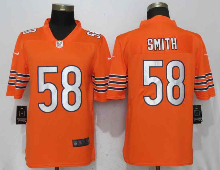 Nike Bears 58 Roquan Smith Orange Vapor Untouchable Limited Jersey