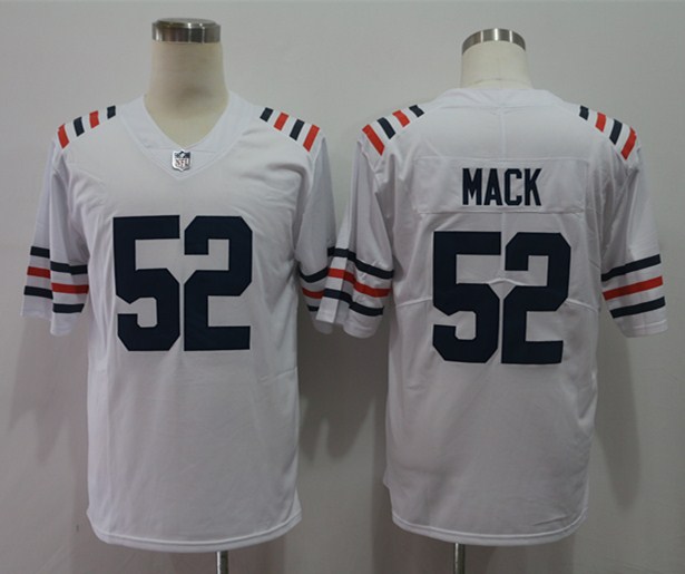 Chicago Bears 52 Khalil Mack 2019 Alternate White 100th Season Classic Limited Jersey