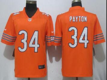 Nike Chicago Bears 34 Payton orange Limited Jerseys