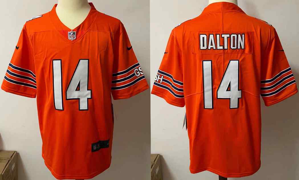Bears 14 Andy Dalton Orange NFL Draft Vapor Untouchable Limited Jersey