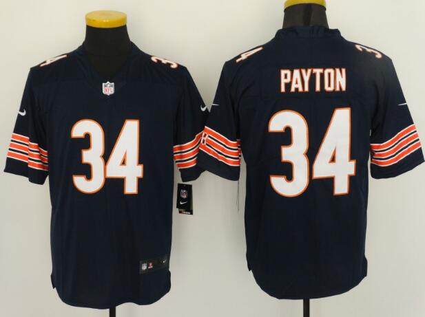 Nike Bears 34 Walter Payton Navy Vapor Untouchable Player Limited Jersey