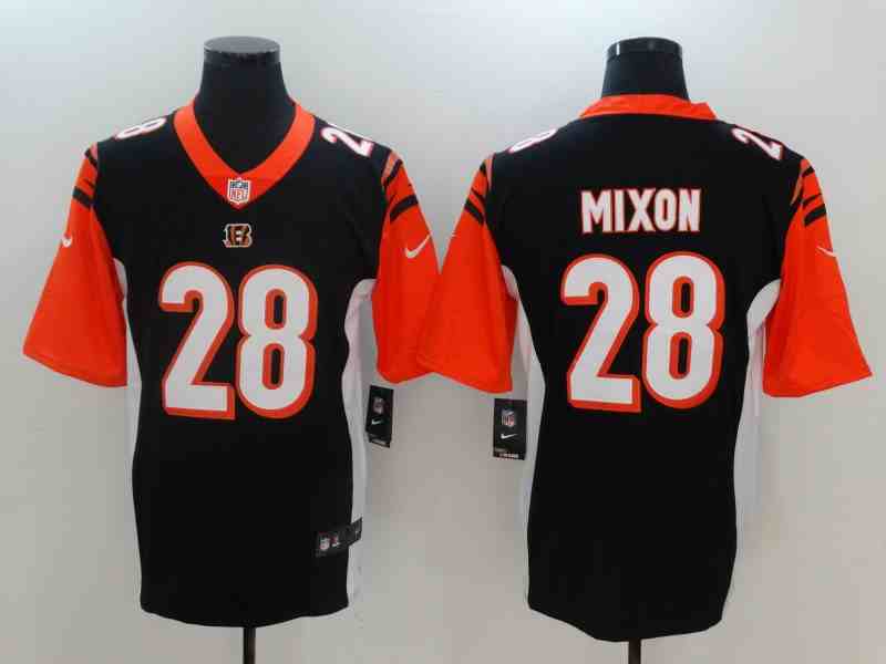Nike Bengals 28 Joe Mixon Black Vapor Untouchable Player Limited Jersey