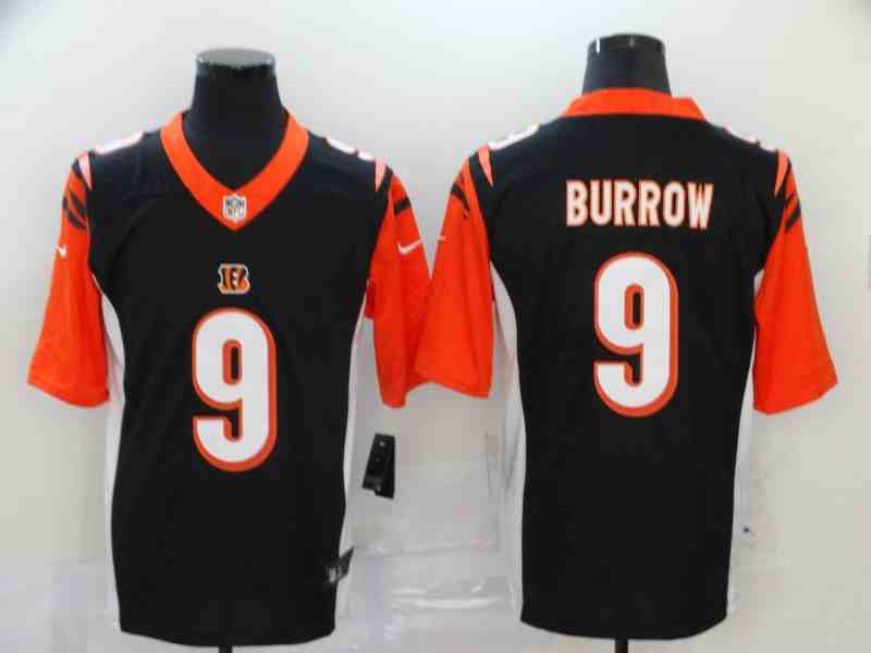 Nike Bengals 9 Joe Burrow Blank Black Vapor Untouchable Limited Jersey