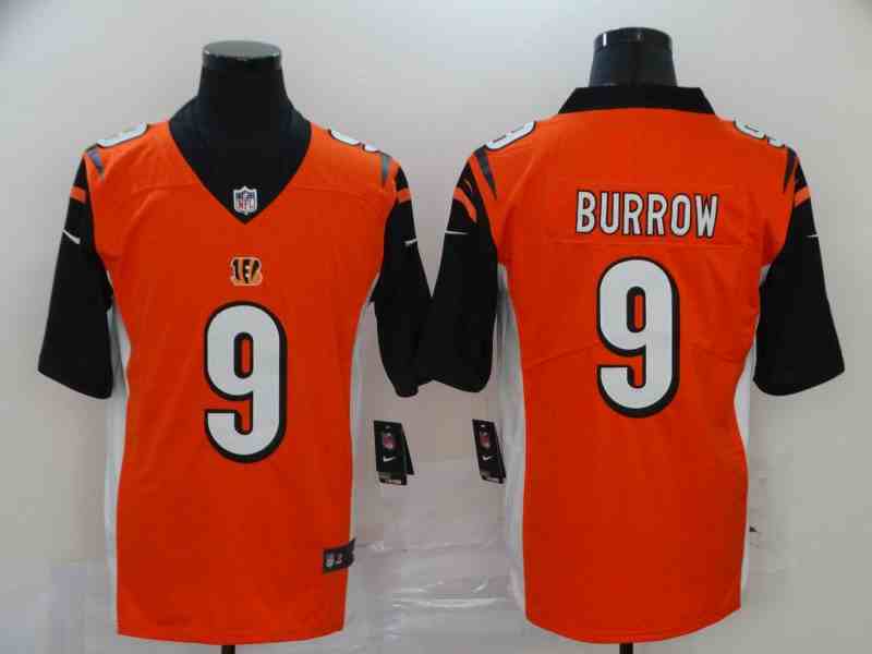 Nike Bengals 9 Joe Burrow Blank Orange Vapor Untouchable Limited Jersey