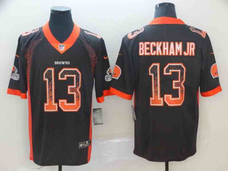 Nike Browns 13 Odell Beckham Jr Brown Drift Fashion Limited Jersey