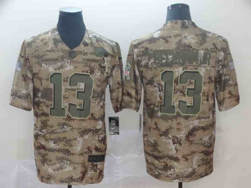 Browns 13 Odell Beckham Jr Olive Camo Salute to Service Limited Jersey