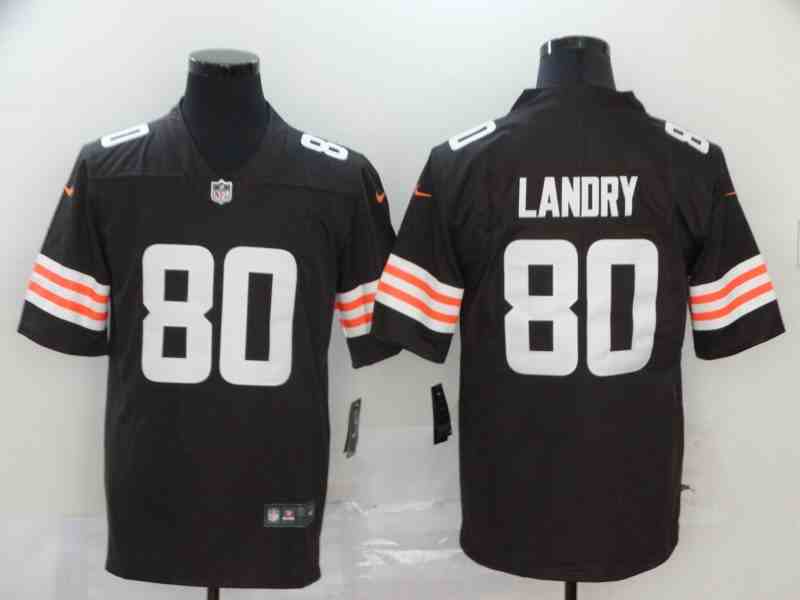 Nike Browns 80 Jarvis Landry Brown Vapor Untouchable Limited Jerseys