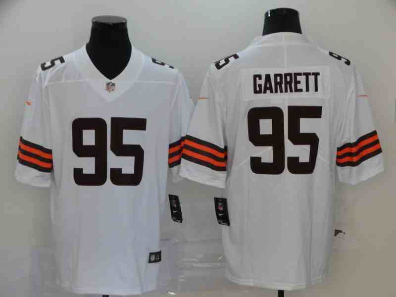 Nike Browns 95 Myles Garrett White New Vapor Untouchable Limited Jerseys