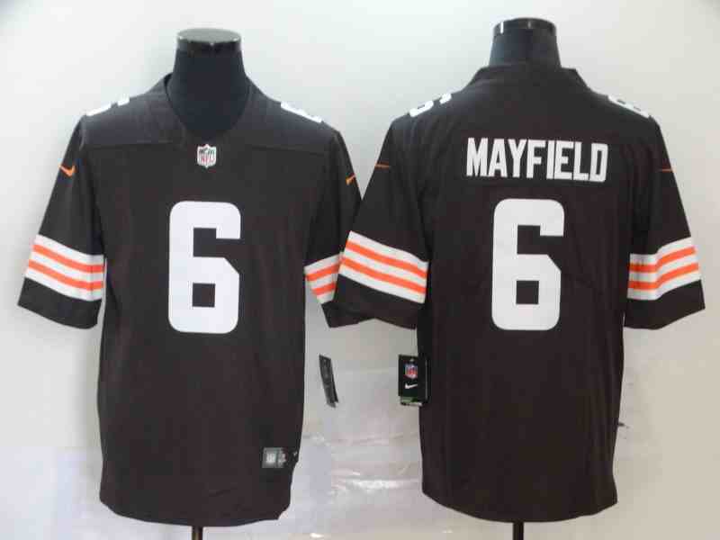 Nike Browns 6 Baker Mayfield Brown Vapor Untouchable Limited Jersey
