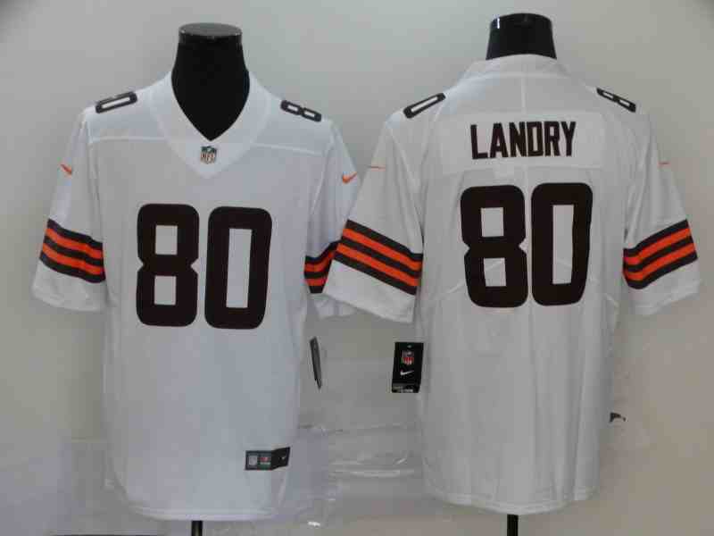 Nike Browns 80 Jarvis Landry white Vapor Untouchable Limited Jersey