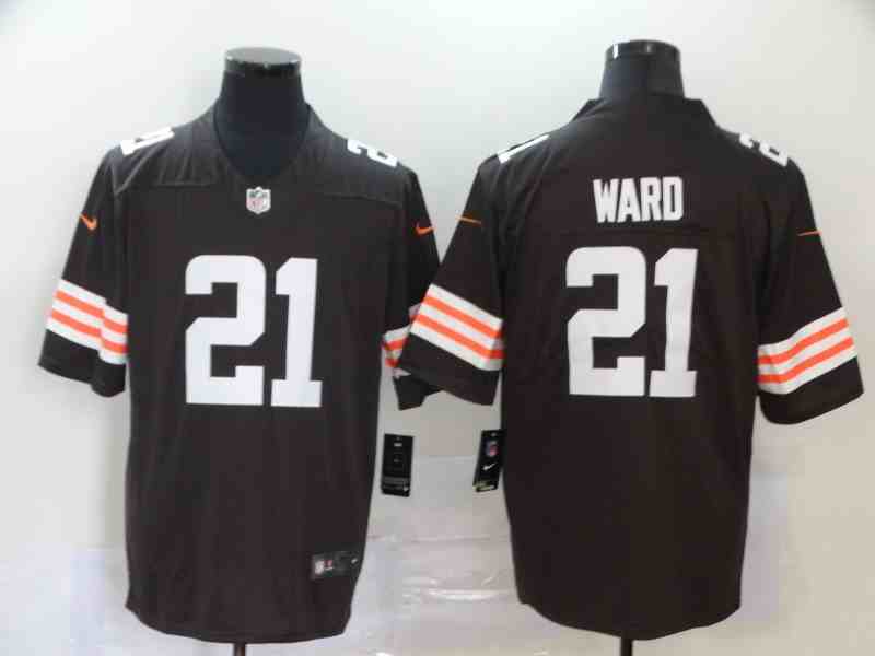 Nike Browns 21 Denzel Ward Brown Vapor Untouchable Limited Jersey