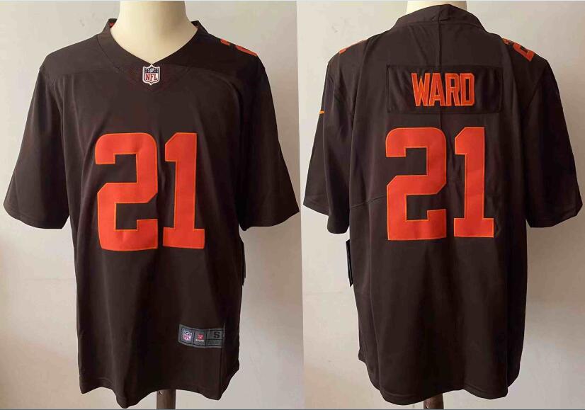 Browns 21 Denzel Ward Brown Alternate Vapor Untouchable Limited Jerseys