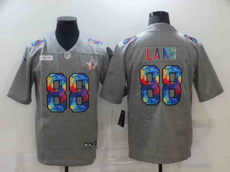 Nike Cowboys 88 Ceedee Lamb Gray Vapor Untouchable Rainbow Limited Jersey
