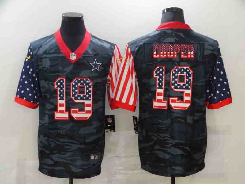 Nike Cowboys 19 Amari Cooper 2020  USA Camo Salute to Service Limited Jersey