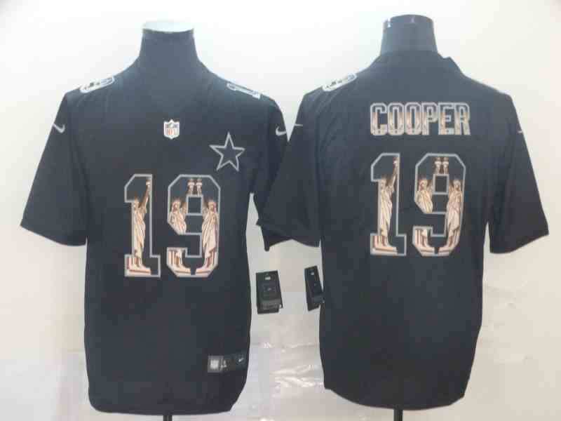 Nike Cowboys 19 Amari Cooper Black Statue of Liberty Limited Jersey