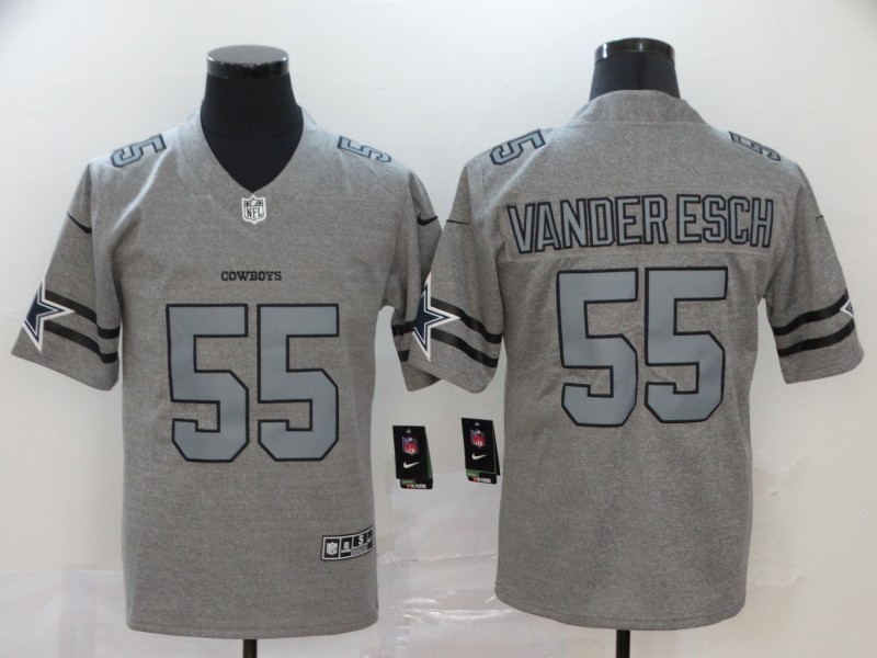 Nike Cowboys 55 Leighton Vander Esch 2019 Gray Gridiron Gray Vapor Untouchable Limited Jerseys