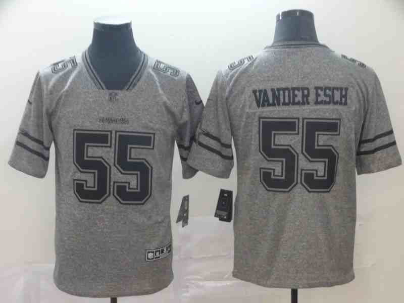 Nike Cowboys 55 Leighton Vander Esch Gray Gridiron Gray Vapor Untouchable Limited Jerseys