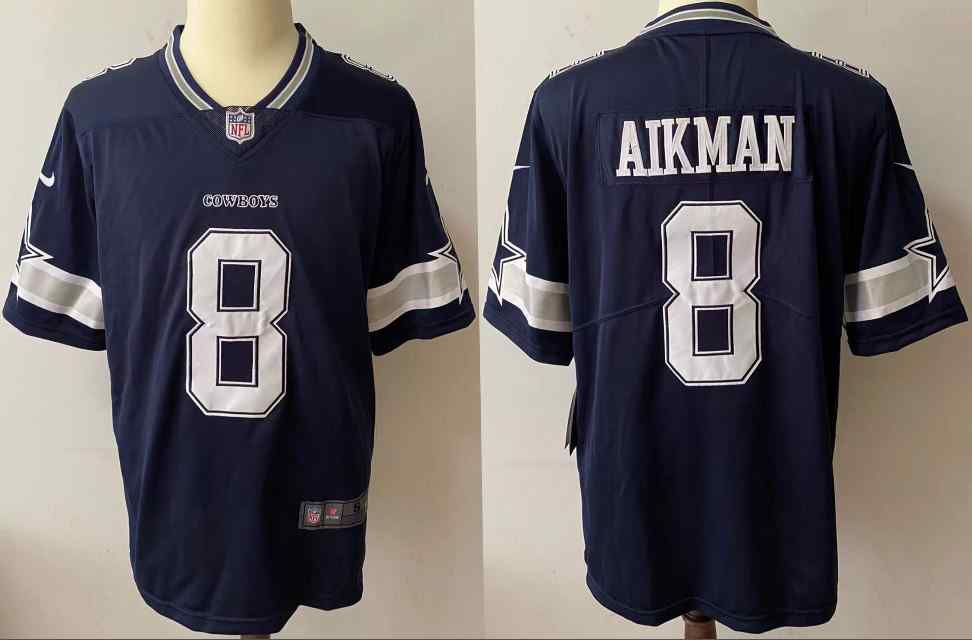 Nike Cowboys 8 Troy Aikman Navy Vapor Untouchable Limited Jersey