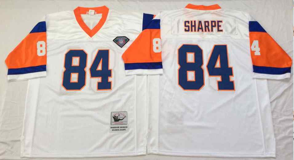 Denver Broncos 84 Shannon Sharpe 1994 Throwback White Jersey