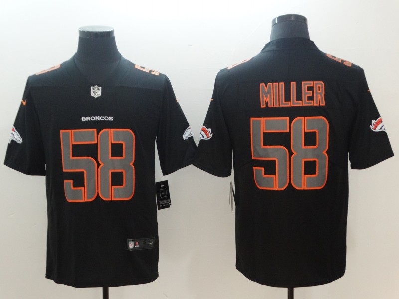 New Nike Denver Broncos 58 Miller Impact Limited Black Jerseys