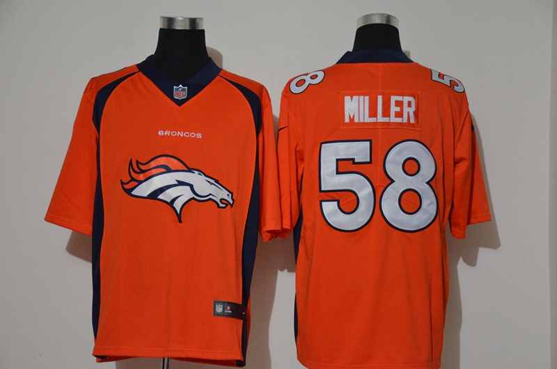 Nike Broncos 58 Von Miller Orange Vapor Untouchable Limited Jerseys
