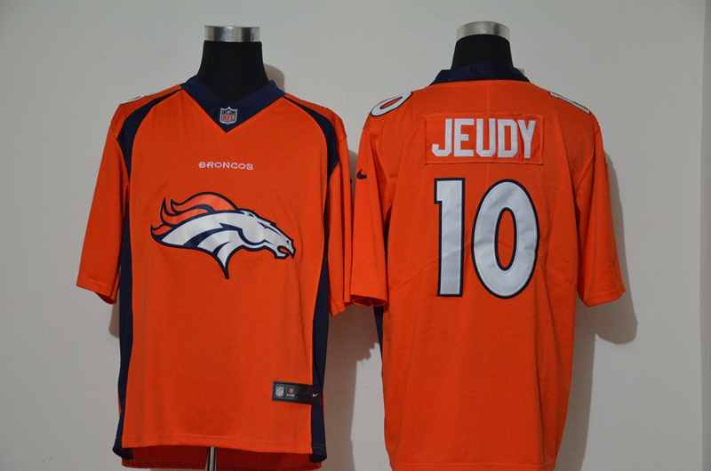 Nike Broncos 10 Jerry Jeudy Orange Vapor Untouchable Limited Jersey