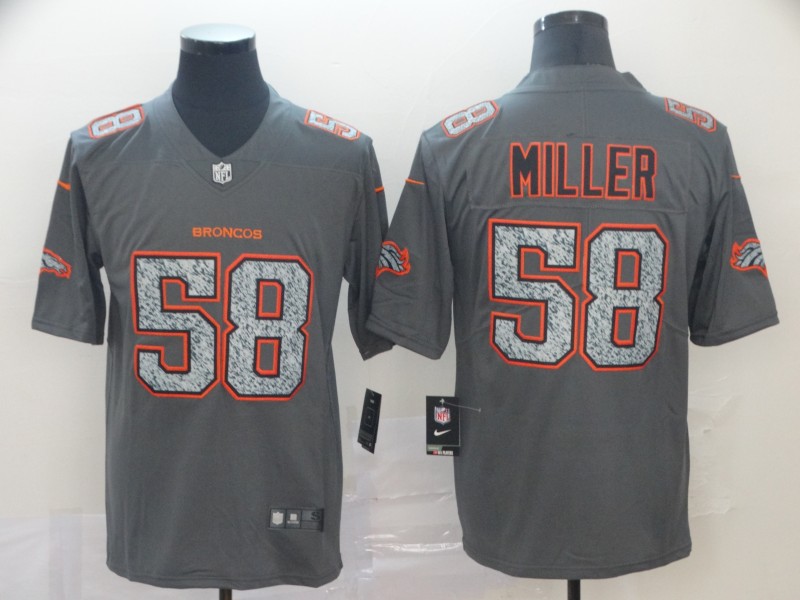 Nike Broncos 58 Von Miller Gray Camo Vapor Untouchable Limited Jersey